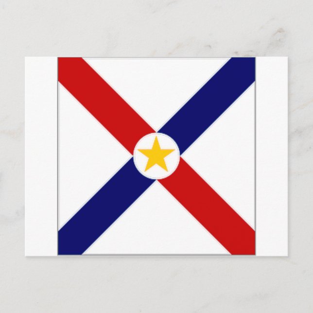 Cartão Postal Bandeira do Paraguai (Frente)