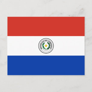 Cartão Postal Bandeira do Paraguai