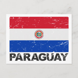 Cartão Postal Bandeira do Paraguai