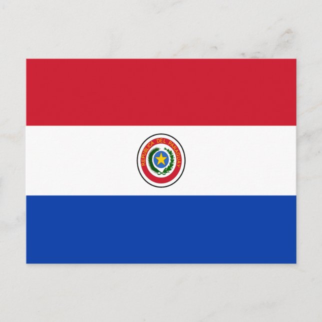 Cartão Postal Bandeira do Paraguai (Frente)