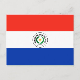 Cartão Postal Bandeira do Paraguai