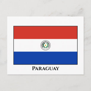 Cartão Postal Bandeira do Paraguai (Paraguai)