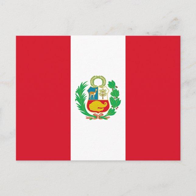 Cartão Postal Bandeira do Peru (Frente)