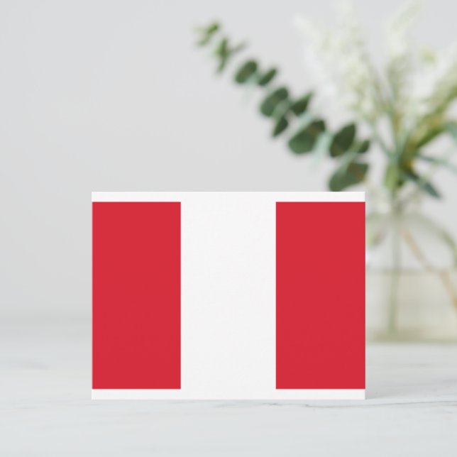 Cartão Postal Bandeira do Peru (Em pé/Frente)