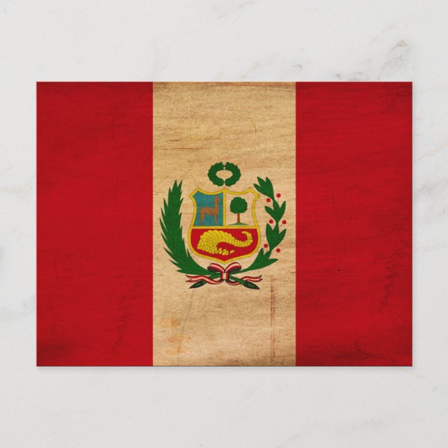 Cartão Postal Bandeira do Peru (Frente)