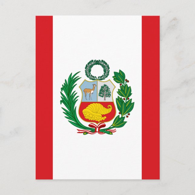 Cartão Postal Bandeira do Peru (Frente)