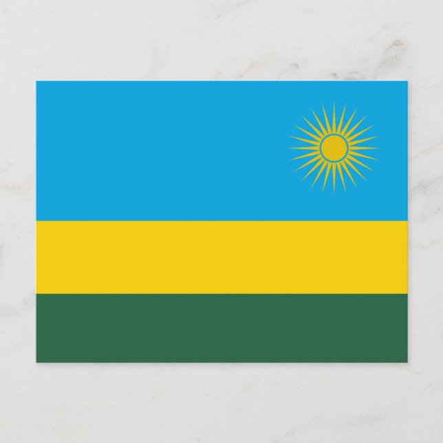 Cartão Postal Bandeira do Ruanda (Frente)