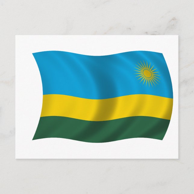 Cartão Postal Bandeira do Ruanda (Frente)