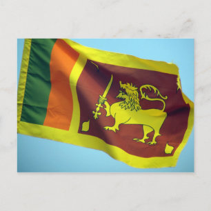 Cartão Postal bandeira do Sri Lanka