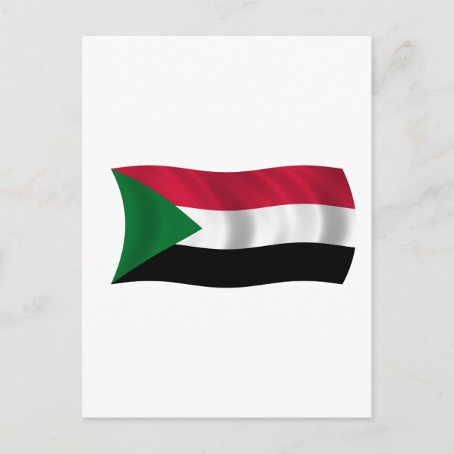 Cartão Postal Bandeira do Sudão (Frente)