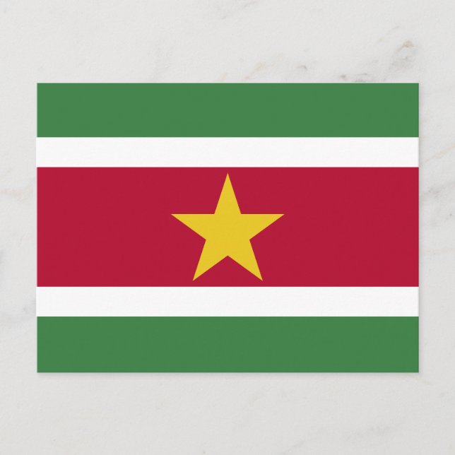 Cartão Postal Bandeira do Suriname (Frente)