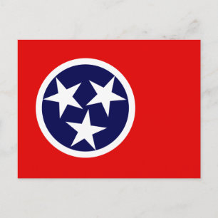CARTÃO POSTAL BANDEIRA DO TENNESSEE