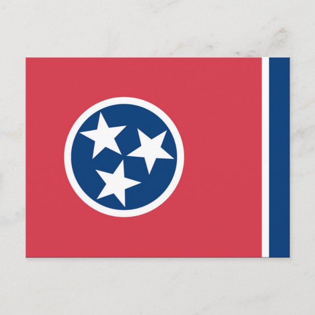 Cartão Postal Bandeira do Tennessee, EUA (Frente)