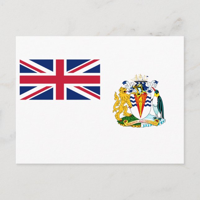 Cartão Postal Bandeira do Território Antártico Britânico (Frente)