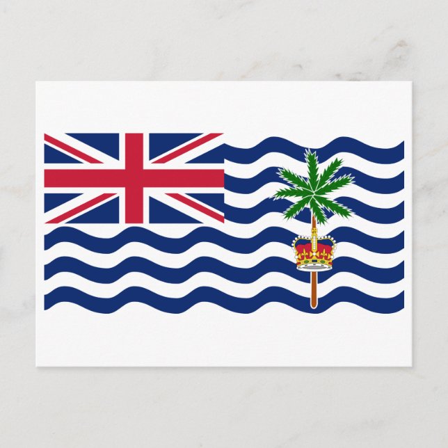 Cartão Postal Bandeira do Território Britânico do Oceano Índico (Frente)