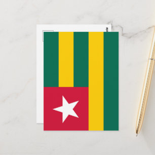 Cartão Postal bandeira do Togo