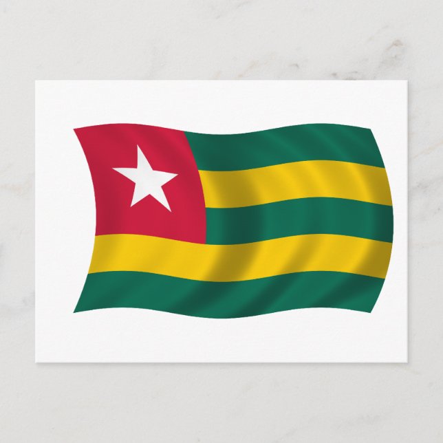 Cartão Postal Bandeira do Togo (Frente)