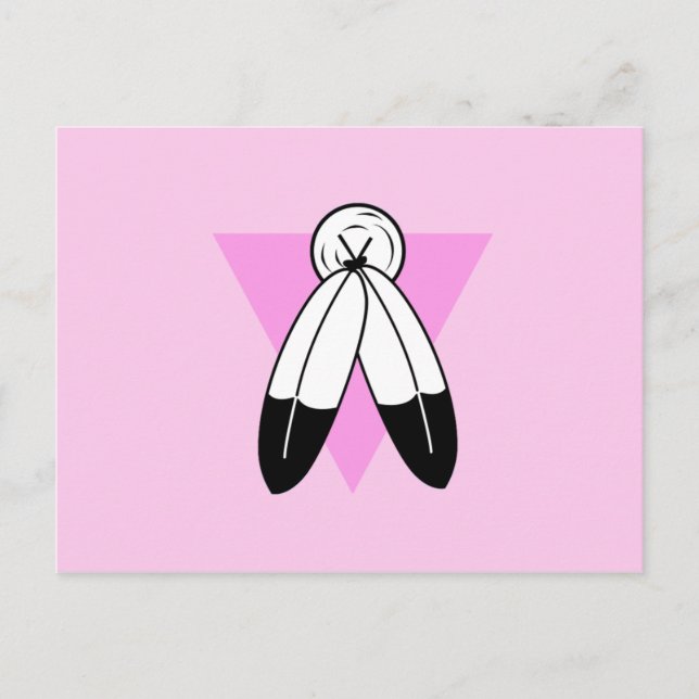 Cartão Postal Bandeira do Triângulo Rosa Two-Spirit (Frente)