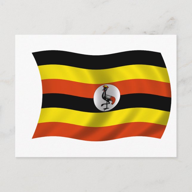 Cartão Postal Bandeira do Uganda (Frente)