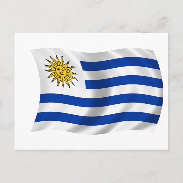 Cartão Postal Bandeira do Uruguai (Frente)