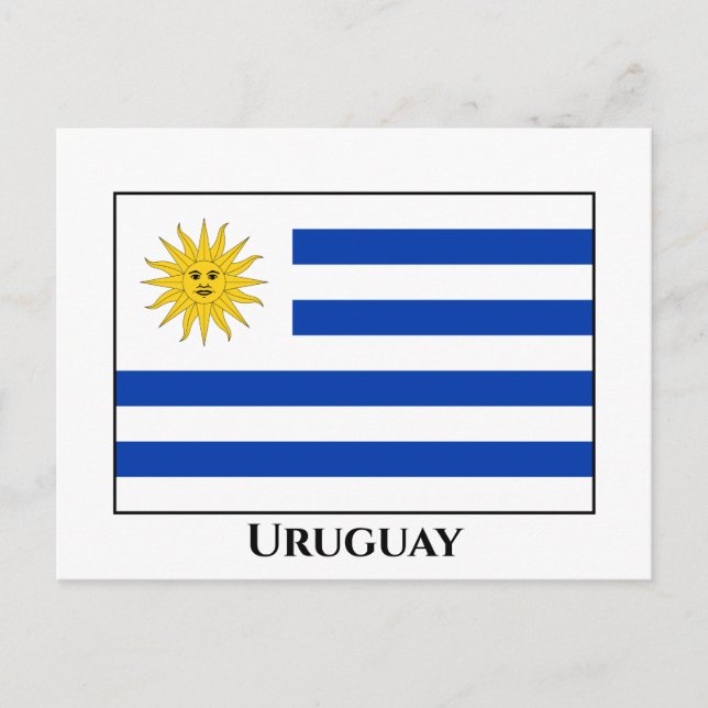 Cartão Postal Bandeira do Uruguai (Uruguaio) (Frente)