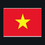 Cartão Postal Bandeira do Vietnã<br><div class="desc">Bandeira do Vietnã. Sinalizador Vietnã de Qualidade do excelente. Temos outros produtos de presente do Vietnã,  camisas do Vietnã com impressão da frente e traseira,  canecas do Vietnã,  cartões do Vietnã e muito mais para o Vietnã</div>