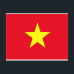 Cartão Postal Bandeira do Vietnã<br><div class="desc">Bandeira do Vietnã. Sinalizador Vietnã de Qualidade do excelente. Temos outros produtos de presente do Vietnã,  camisas do Vietnã com impressão da frente e traseira,  canecas do Vietnã,  cartões do Vietnã e muito mais para o Vietnã</div>
