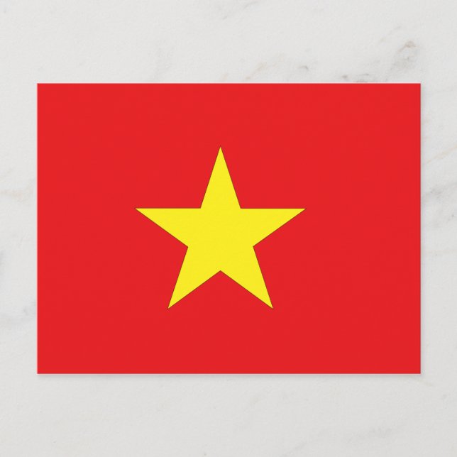 Cartão Postal Bandeira do Vietnã (Frente)