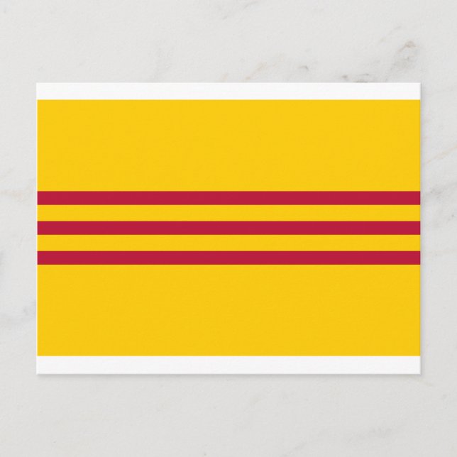 Cartão Postal Bandeira do Vietnã do Sul - Vietnã ờ vàng ba soc (Frente)
