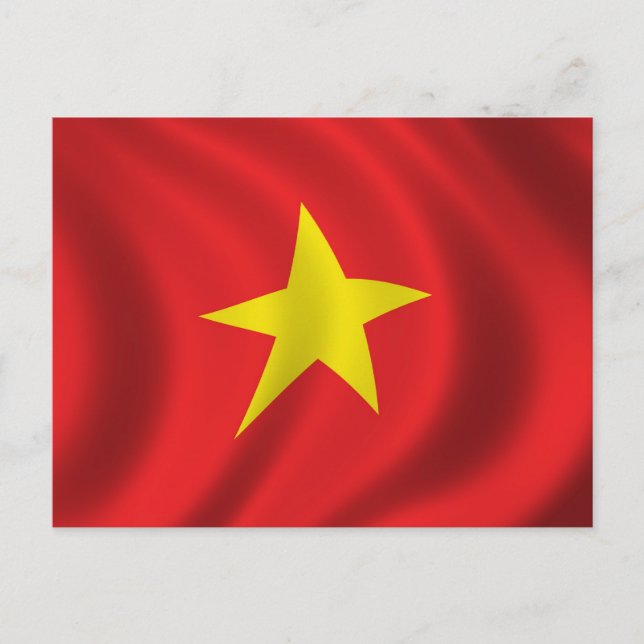 Cartão Postal Bandeira do Vietname (Frente)