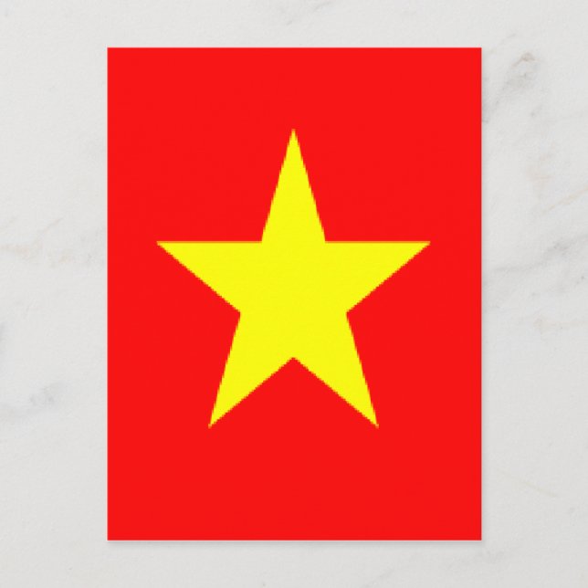 Cartão Postal bandeira do vietname (Frente)