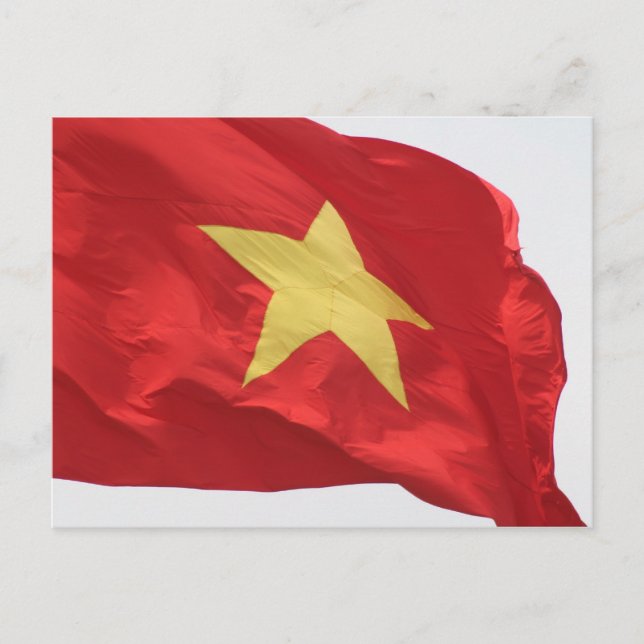 Cartão Postal bandeira do vietname (Frente)