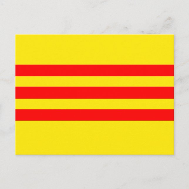 Cartão Postal Bandeira do Vietname (nova) (Frente)
