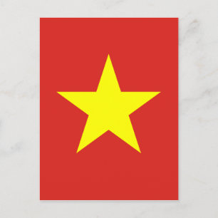Cartão Postal Bandeira do Vietname - Qudebc ky Viet Nam