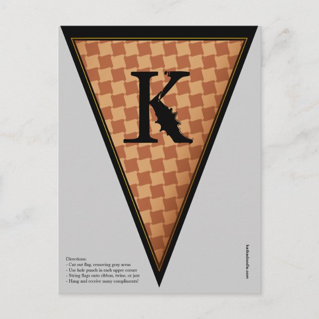 Cartão Postal Bandeira do Vintage Gothic Halloween (Frente)