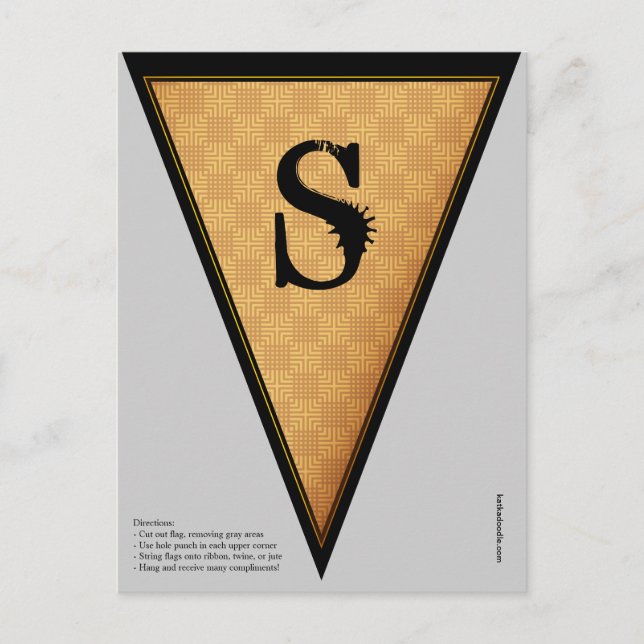 Cartão Postal Bandeira do Vintage Gothic Halloween (Frente)