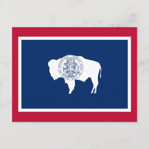 Cartão Postal Bandeira do Wyoming