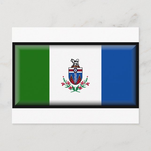 Cartão Postal Bandeira do Yukon (Canadá) (Frente)