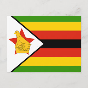 Cartão Postal Bandeira do Zimbabué