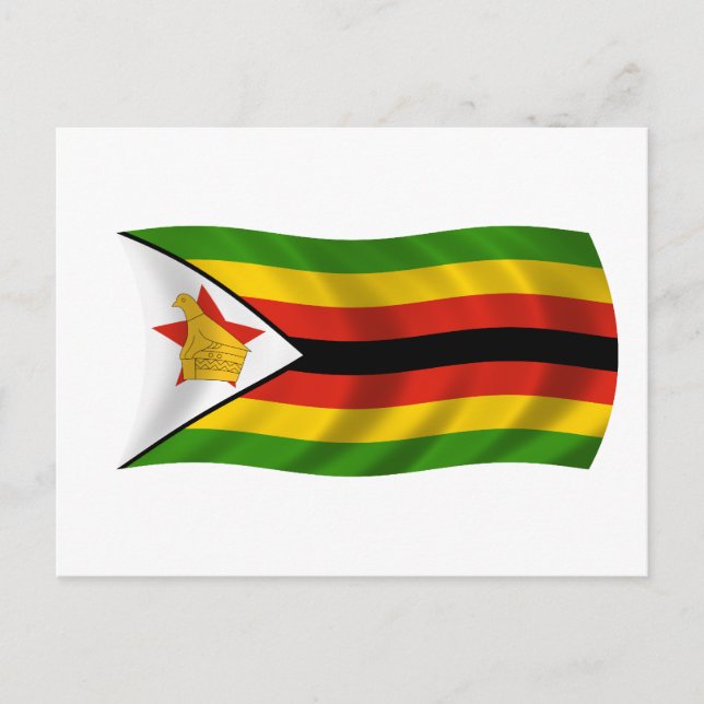 Cartão Postal Bandeira do Zimbabué (Frente)