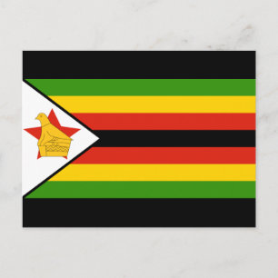 Cartão Postal bandeira do Zimbábue