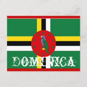 Cartão Postal Bandeira Dominica