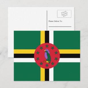 Cartão Postal Bandeira Dominicana, Bandeira de Dominica