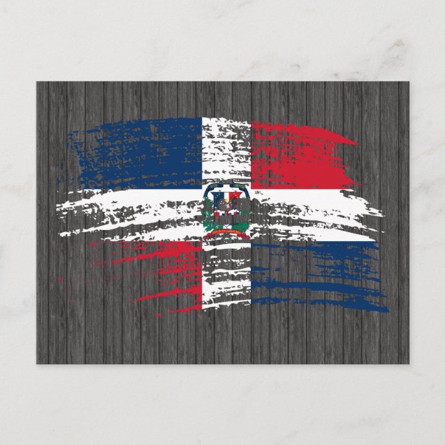 Cartão Postal Bandeira Dominicana legal design (Frente)