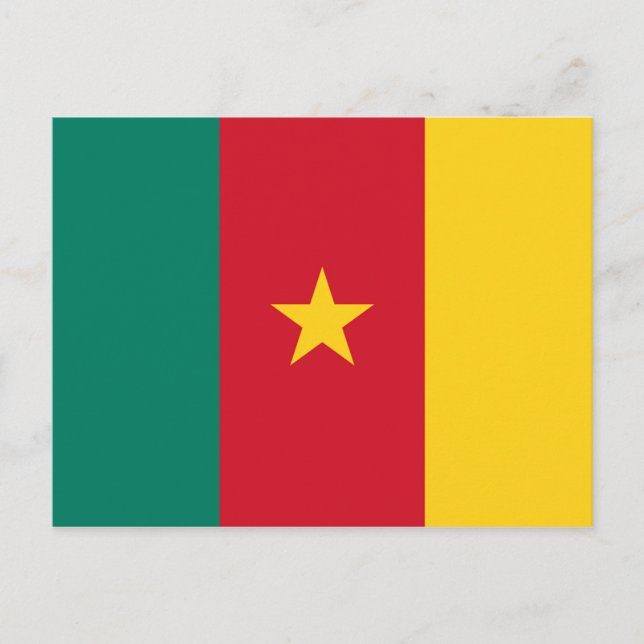 Cartão Postal Bandeira dos Camarões (Frente)