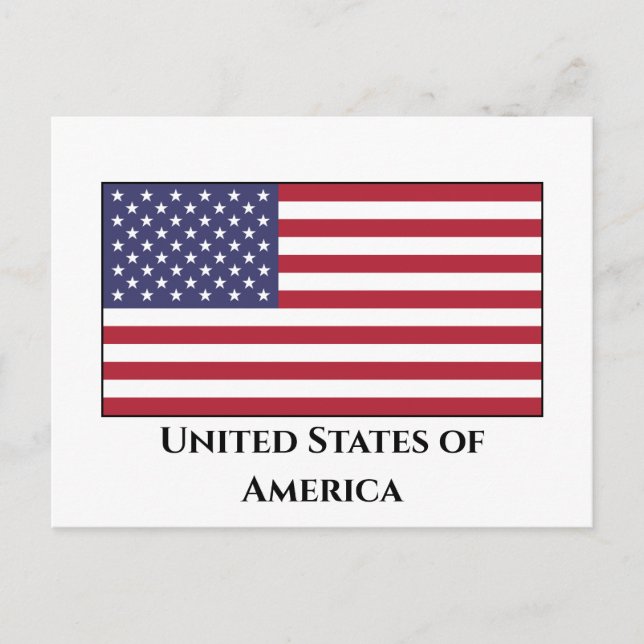 Cartão Postal Bandeira dos Estados Unidos (Frente)