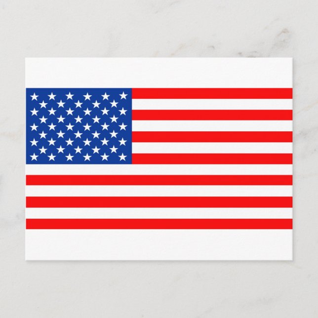 Cartão Postal Bandeira dos Estados Unidos da América (Frente)