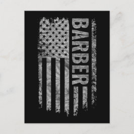 Cartão Postal Bandeira dos EUA com design desgastado para barbei