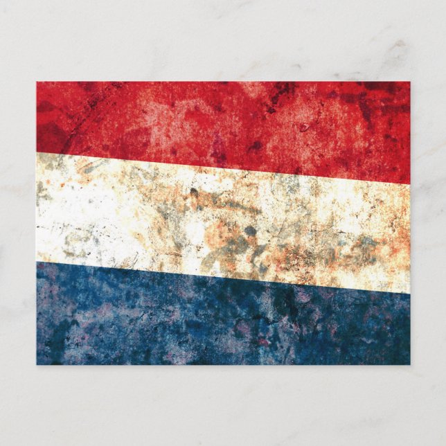 Cartão Postal Bandeira dos Países Baixos (Frente)