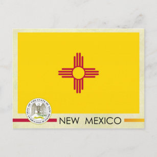 Cartão Postal Bandeira e selo do Estado do México